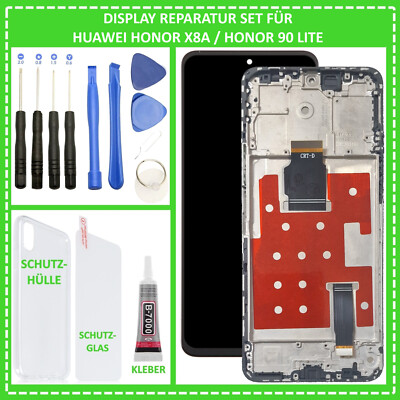 LCD Display für Huawei Honor X8a / 90 Lite Bildschirm Touch Screen Glas + Rahmen