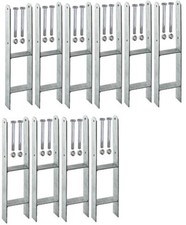 10x Pfostenanker H-Anker 91 mm f&uuml;r Pfosten 9x9 cm Carport 5mm + Befestigungsset
