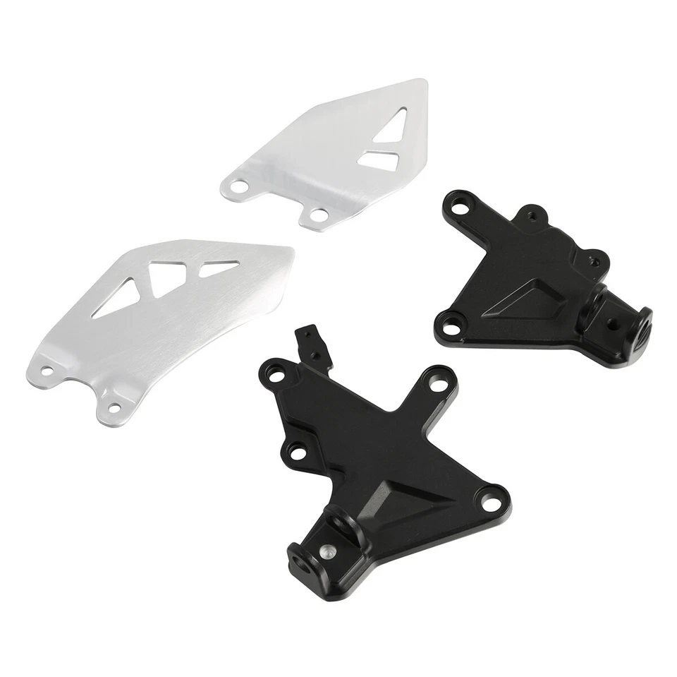 Front Driver Footpegs Pegs Brackets Fit For Kawasaki Ninja ZX10R 2011-2020 18 19 — 第 3/4 张图片