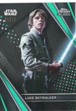 Star Wars Chrome Black 2023 Topps GREEN REFRACTOR 49 Luke Skywalker 95/99