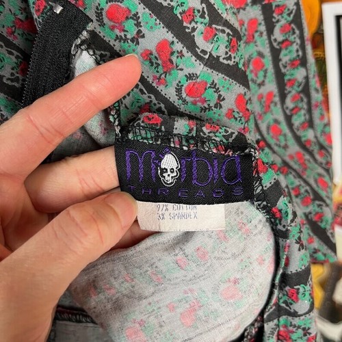 Vintage 90s Morbid Threads Sweetheart Neckholder Pinup Rockabilly Dress XS Whimsigoth - Bild 9 von 10