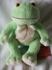 Vintage Russ Baby Plush Frog Paddles 9  Mint Green with Tags