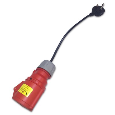 Marten  415V 32A 4 Pin Adapter für PAT Prüfung 3 Phasen 13A Stecker auf 32A 4 Pin
