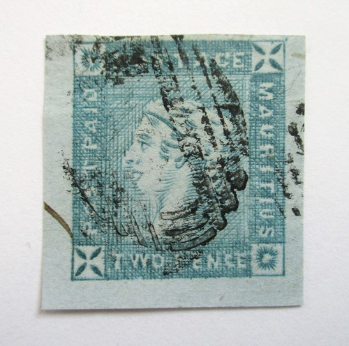 MAURITIUS 1859 LAPIROT 2d TWO PENCE BLUE POS'N 2 INTERMEDIATE PRINT SG 38 SG38 - Picture 2 of 4