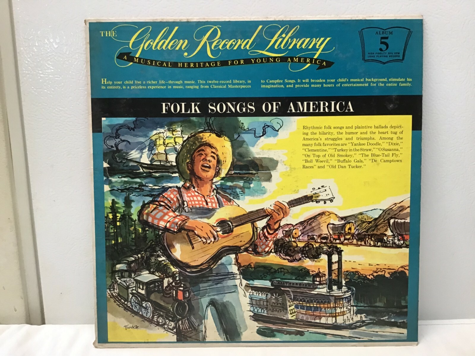 Vintage Vinyl LP - Golden Record Library #5- Folk Songs of America ...