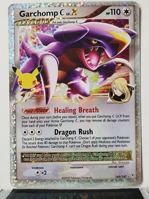 HOLO Garchomp C 145/147 NM/M Pokemon 25th Celebrations Secret Rare