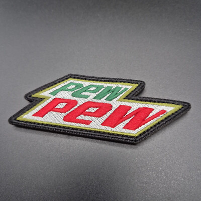 Aufnäher Patch Klett Pew Pew Mountain Dew Lasersound Hill Billy Trailer Trash