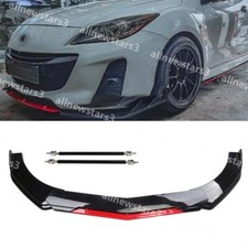 For Mazda 3 Bk Bl Bn Car Front Bumper Lip Spoiler Splitter Body Kit Redblack For Mazda 3 Bk Bl Bn Car Front Bumper Lip Spoiler Splitter Body Kit Redblack