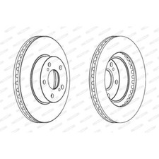 FERODO 2x Bremsscheibe vorne Ø260 belüftet für Subaru Legacy III Station Wagon