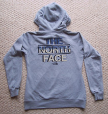 The North Face Women's Gray Long Sleeve Pullover Hoodie Large Spellout Size S