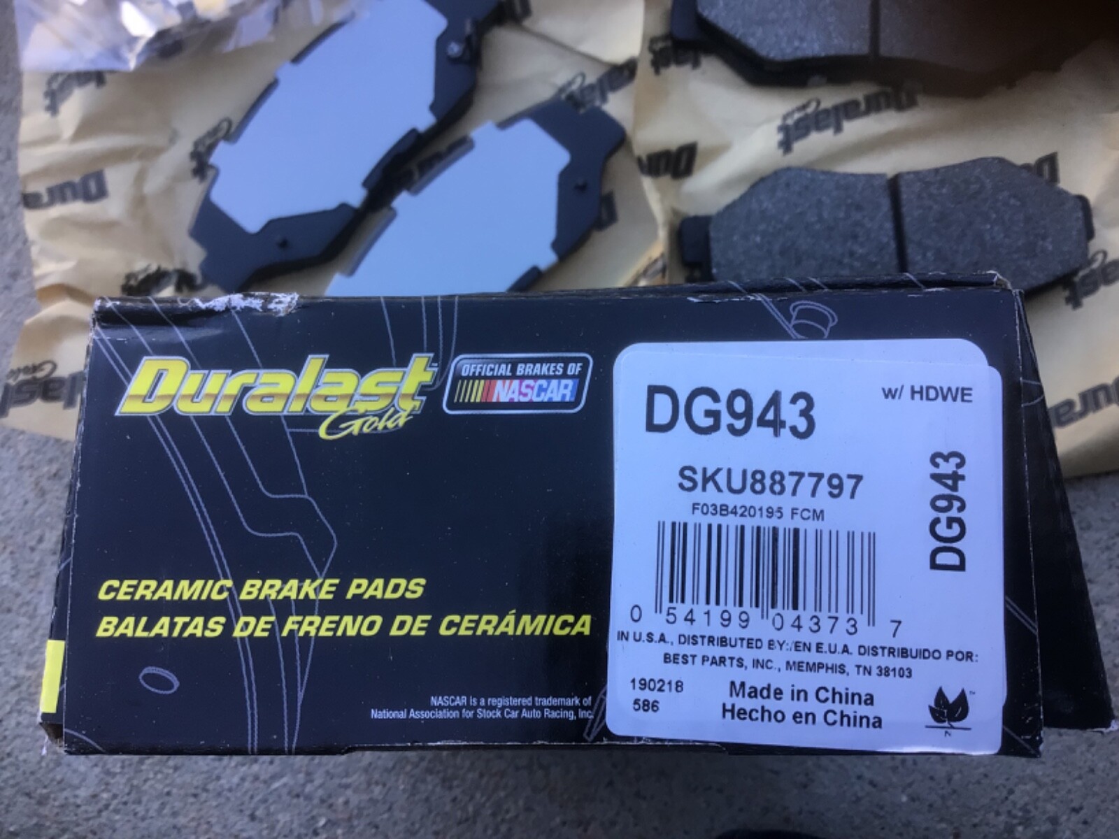 Duralast Gold Disc Brake Pad Set DG1086 2014 Honda CRV for sale online