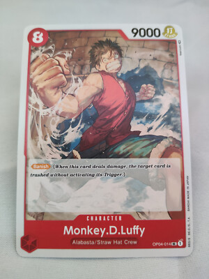 Monkey. D. Luffy OP04-014 One Piece TCG Kingdoms Of Intrigue Uncommon NearMint
