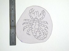 vtg 1960s 1970s Tattoo acetate stencil Zodiac Signs Scorpio and Symbol v5 ZOD2