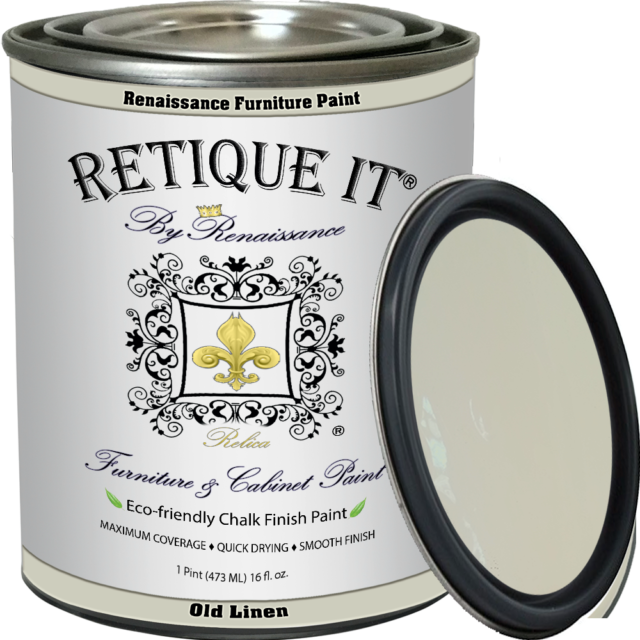 Retique It Chalk Furniture Paint by Renaissance DIY 16 Oz Pint 22 Old Linen  1... for sale online | eBay