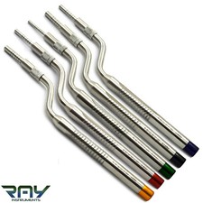 5 PEZZI IMPIANTO SPARGITORE PUNTA CONCAVA OFFSET OSTEOTOMA DIFFUSIONE OSSEA SOLLEVAMENTO SINUSALE