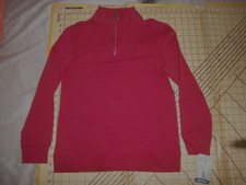 YOUTH LARGE TOMMY BAHAMA RED ZIP COLLAR SWEATER/TOP - NWT
