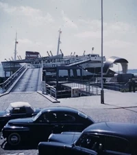R122 To Copenhagen Ocean Liner Cruise Ship Dock Realist 3D Stereo Slide Photo