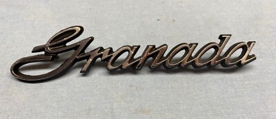 NICE OEM 1975-78 FORD GRANADA EMBLEM NAMEPLATE PART #D5DB-16B114-AA