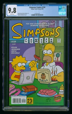 #ad SIMPSONS COMICS #159 2009 CGC 9.8 BONGO COMICS $119.95