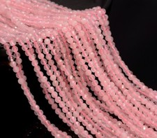 Pink Rose Quartz Natural Micro Faceted Round Shape Tiny Gemstone Beads 2-3MM 12