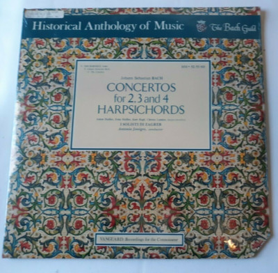 Vanguard Bach Guild HM 52/53 SD Bach Concertos for 2, 3, 4 Harpsichords - sealed