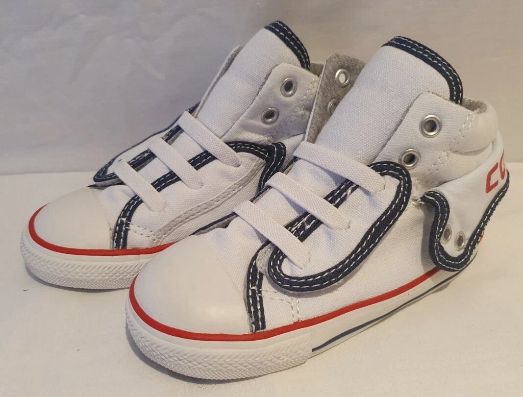 galdeblæren syndrom afgår INFANTS CONVERSE PADDED COLLAR SLIP MID WHITE TRAINER | eBay