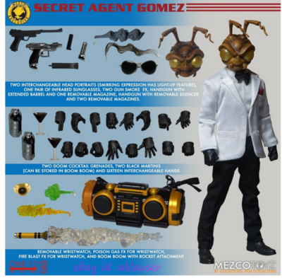 Mezco Toyz 1/12 Secret Agent Gomez Deluxe Edition Action Figure