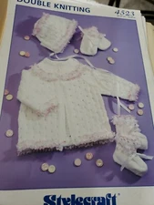 Stylecraft Knitting Pattern 4523 Baby DK Jacket and Accessories 16-20"