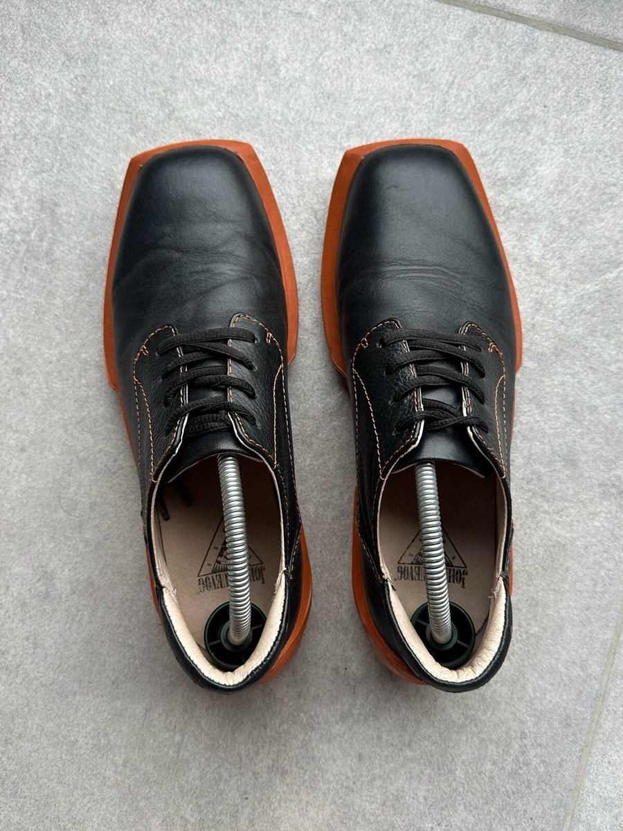 JOHN FLUEVOG FUTURE ANGELS Orange Black Leather Y2K Shoes  display picture 2