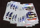 patriotic winged shoe track mylar trophy parts lot of 22