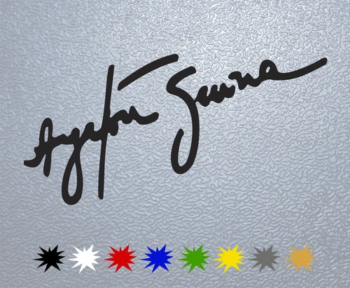 STICKER PEGATINA DECAL Ayrton Senna Signature