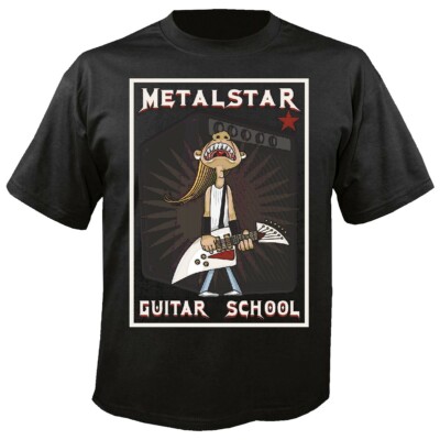 T-Shirt METALLSTAR GITARREN UNTERRICHT ROCKSTAR TECHNO JAZZ FUNKY SOUL TRANCE