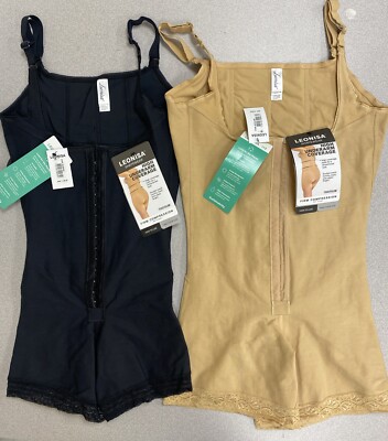 LEONISA Shapewear Firm High Underarm Coverage Black or Beige 018491 NWT