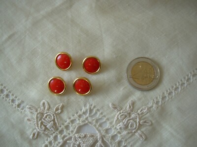 Alte rote Knöpfe 4er Set (BOUT.20)