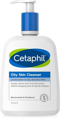 Cetaphil Oily Skin Cleanser, Face Wash, für Mischhaut bis fettig empfindliche 473ml