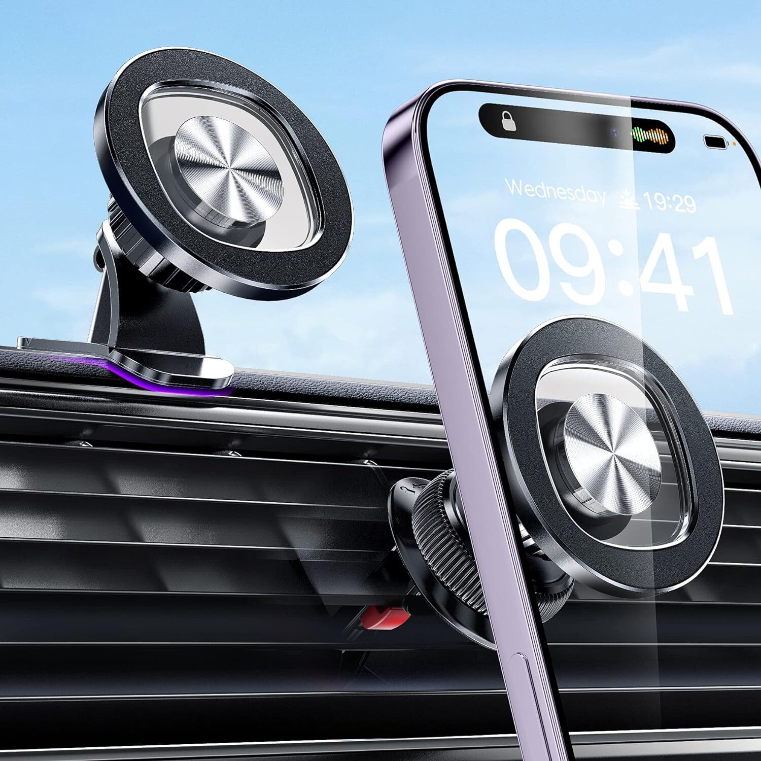 2024 Upgraded Car Phone Holder Mount 30 Strongest Magnet Magnetic Phone Holder