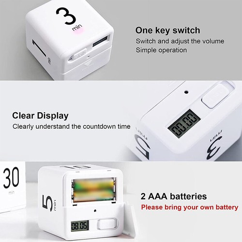 Gravity Sensor Flip Timer Responsive Cube Timer Sports Timer Kitchen Ti ...