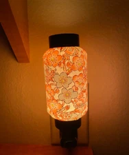 Pink plum bossom Japanese Washi Wall Plug-in Light Lamp Home Decor Gifts home de