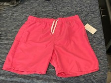 BRAND NEW: Men's Pink Swim Suit Trunks Mesh Interior SIZE: M  L - 7  Inseam
