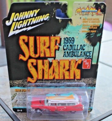 2022 Johnny Lightning 1959 CADILLAC AMBULANCE SURF SHARK ~~Street Freaks!~~