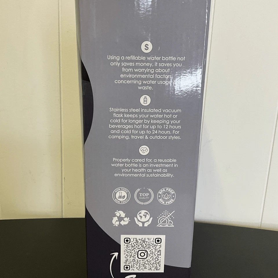 Nueva botella de agua Forte de acero inoxidable premium de 1 litro 32 oz Foto 3 de 4