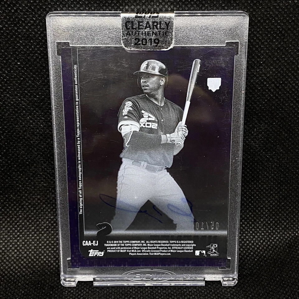 #/10! 🚨2019 Topps Clearly Authentic ELOY JIMENEZ RC AUTO PURPLE SSP Rookie Sox - Image 3 of 3