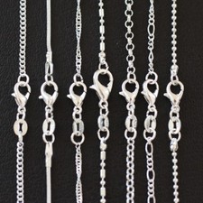 Silver Necklace Chain Various Styles and Lengths - buy 2 get 2 FREE