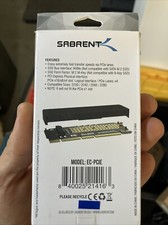 New SABRENT Nvme M.2 SSD To Pcie X16/X8/X4 Card With Aluminum Heat Sink EC-PCIE