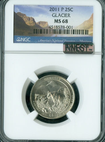 2011 P OLYMPIC PARKS QUARTER NGC MS68 MAC FINEST & SPOTLESS .