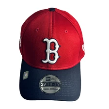 New Era Boston Red Sox Flex Hat Men 2024 Spring Training 39THIRTY Red Cap S/M 