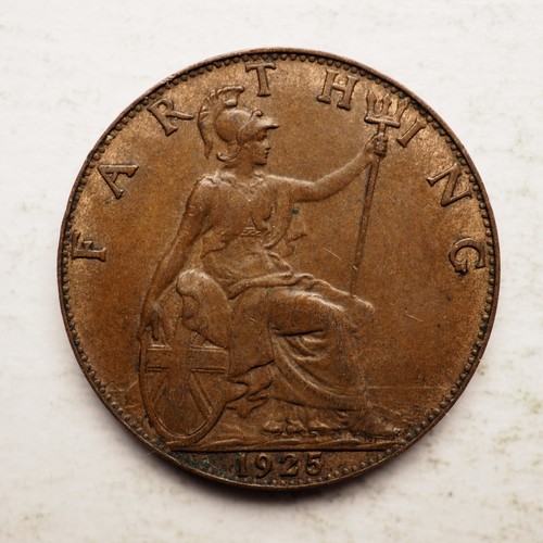 1925 Great Britain 1 FARTHING FREE SHIPPING M4599