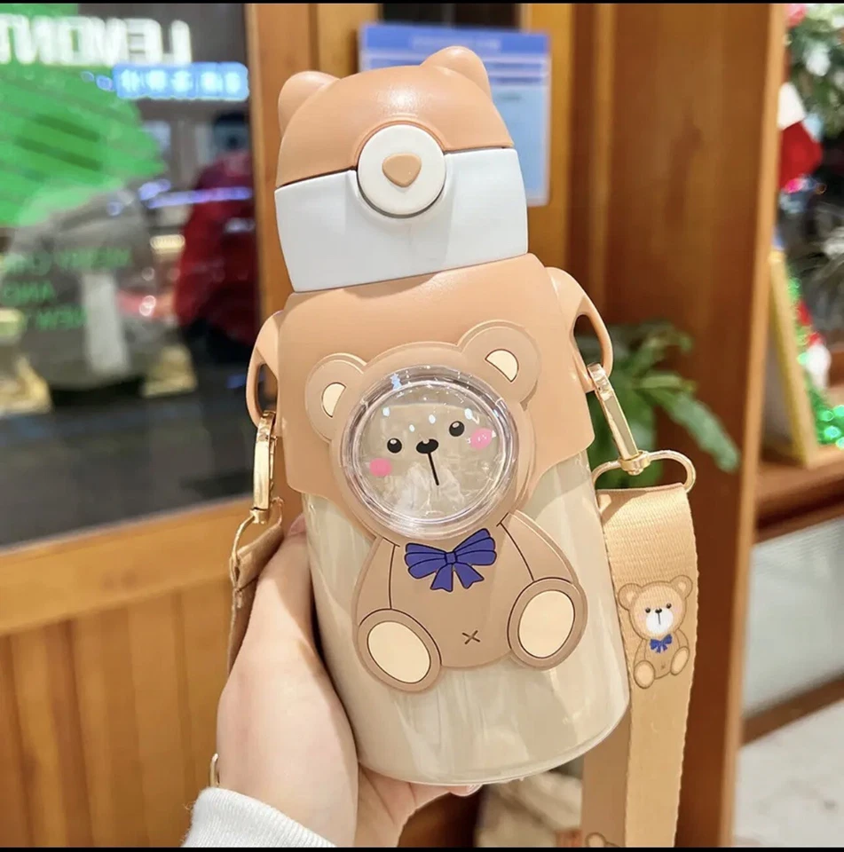 720ml Kids Water Bottle With Straw for School BPA Free Cute Leak Proof Mug - Image 2 of 4