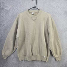 Vintage Russell Athletic Sweatshirt Mens Large Beige Tan Vintage 90s Made in USA