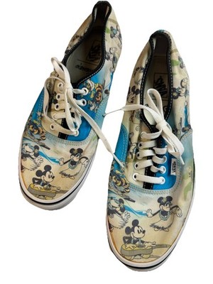 Vans X Disney Mickey Minnie Goofy Hawaii Aloha Tropical Low Sneaker M 12 Surf